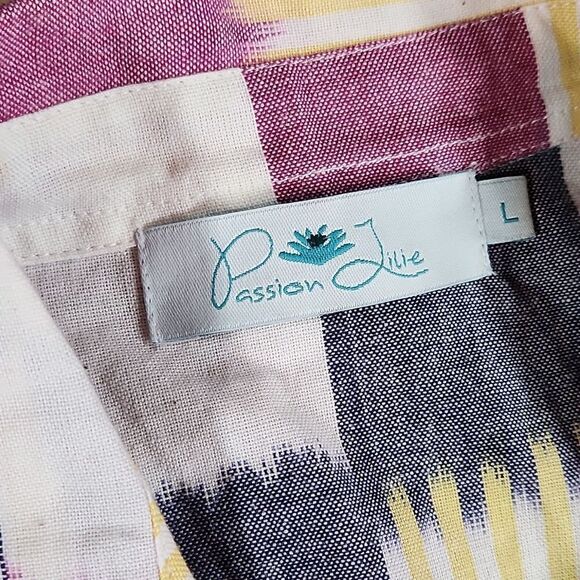 EUC Cotton Checkeredboard Passion Lilie Wrap Dress - Picture 3 of 8